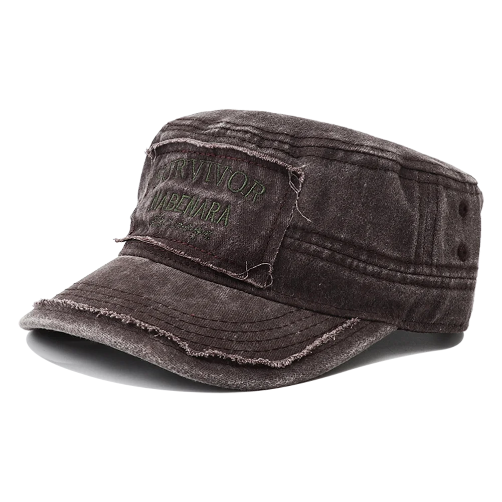 2026 New Embroidery Military Flat Top Hat