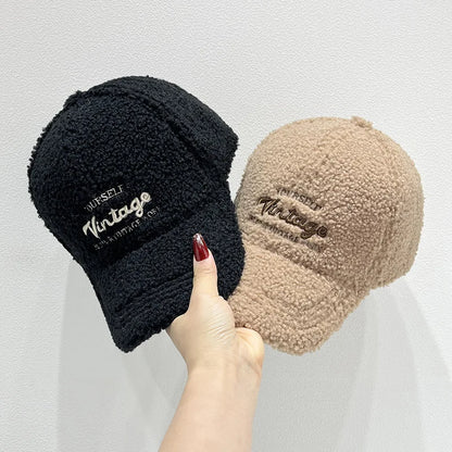 Letter Embroidery Autumn Winter Baseball Caps for Women