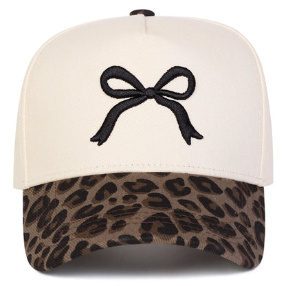 Unisex Bow Embroidery Baseball Caps Spring Autumn