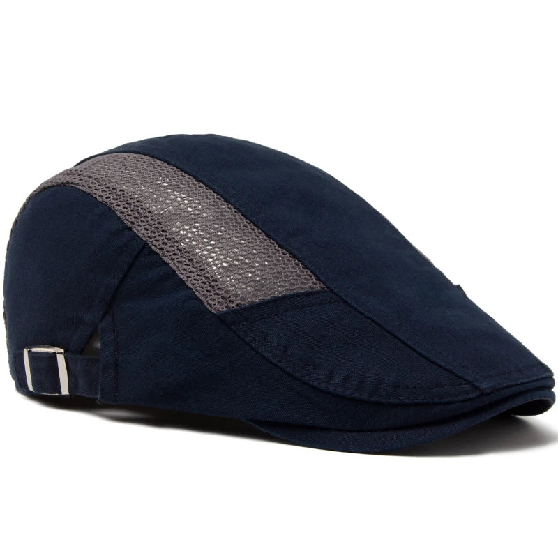 Mesh Cap Beret For Men Fashion Letter Label Berets Summer Cotton