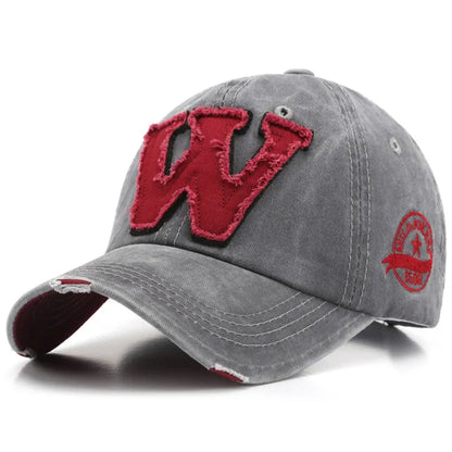 Women Men's Baseball Caps Letters W Embroidery Snapback Hip Hop Hat