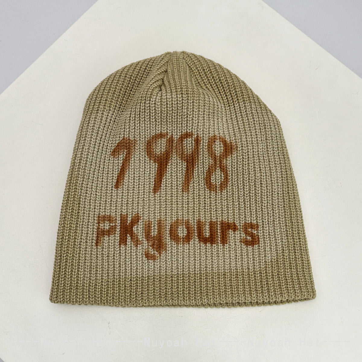 New Men Women Bandhnu Jacquard Number Letters Knitted Hats