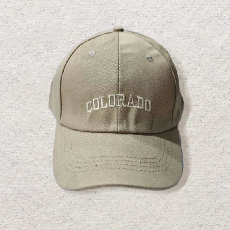 Soft Cotton Baseball Caps Solid Letter Embroidery Men Women