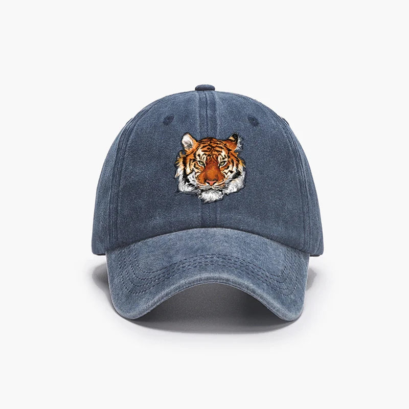 Tiger Head Printed Baseball Cap Unisex Men Women