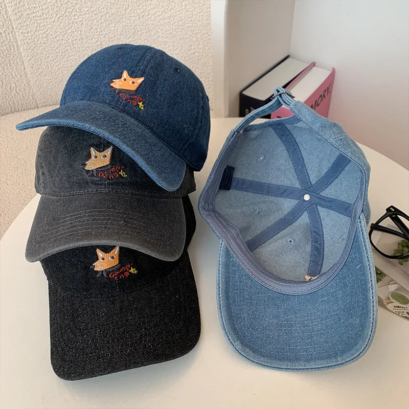 Cute Embroidered Baseball Cap for Men and Women