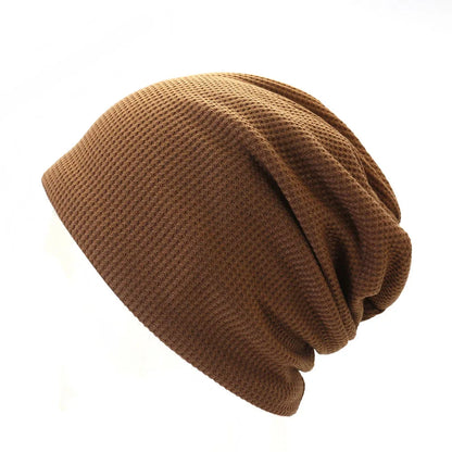 Double Fabric Waffle Pattern Spring Autumn Unisex Skullies & Beanies