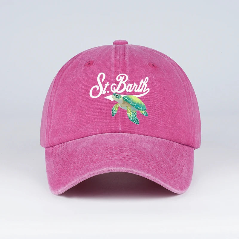 "St. Barth" Sea Turtle Washed Baseball Cap
