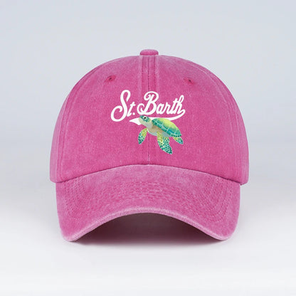 "St. Barth" Sea Turtle Washed Baseball Cap