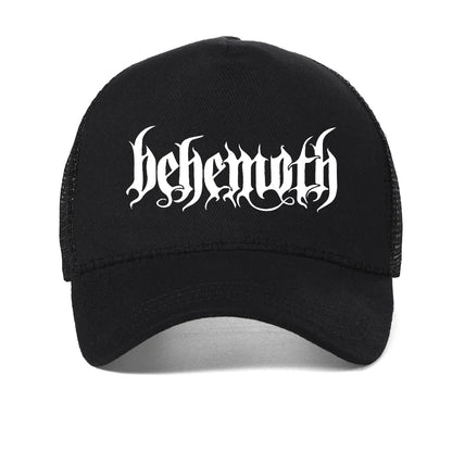 Men Summer Mesh Metal Behemoth Printed Baseball Cap Men Women