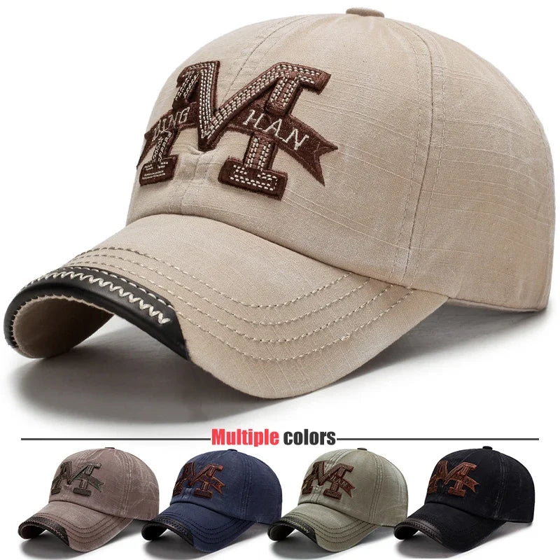 Spring and Autumn Washed Hats Mens Casual Old Baseball Caps