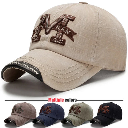 Spring and Autumn Washed Hats Mens Casual Old Baseball Caps