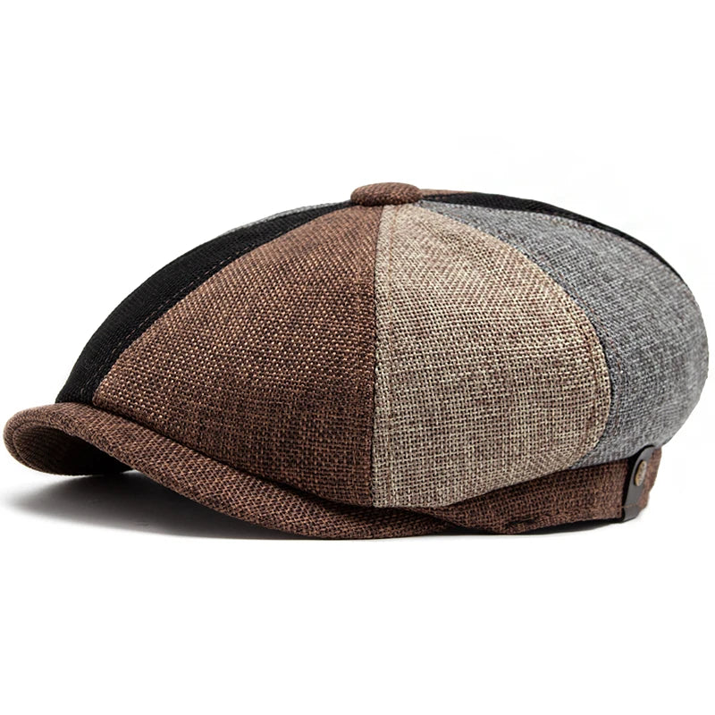 New Vintage Newsboy Caps Summer Linen Beret Men Women