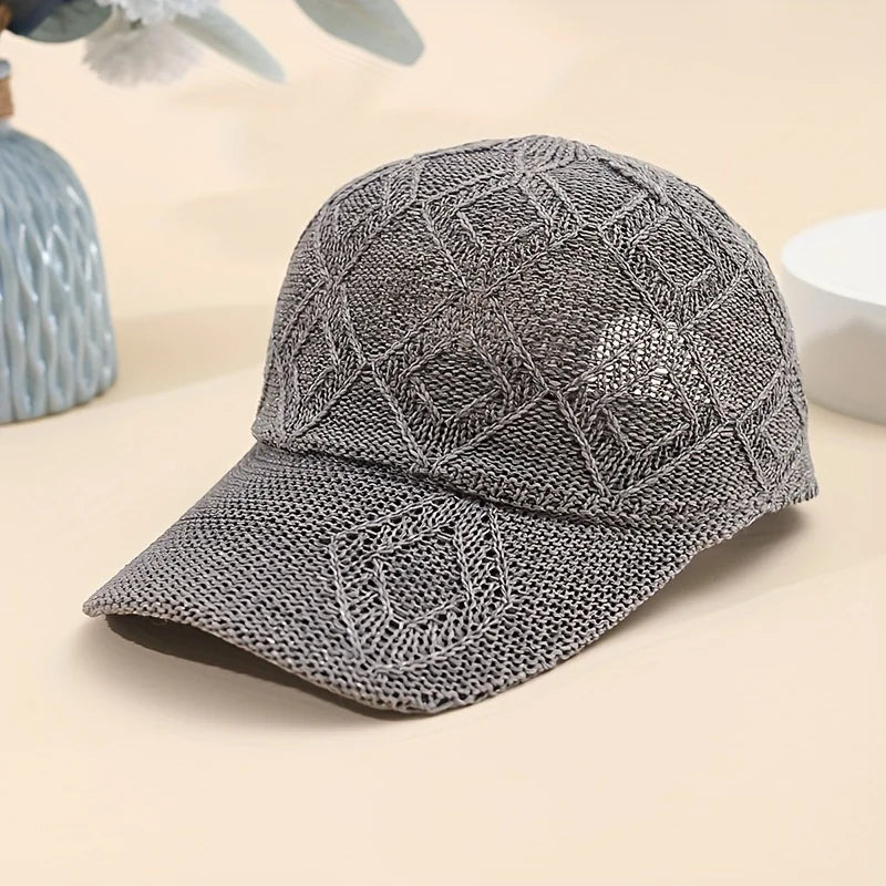 Unisex Breathable Mesh Large Square Baseball Cap Summer Hat Duckbill Cap