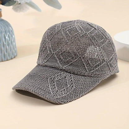Unisex Breathable Mesh Large Square Baseball Cap Summer Hat Duckbill Cap