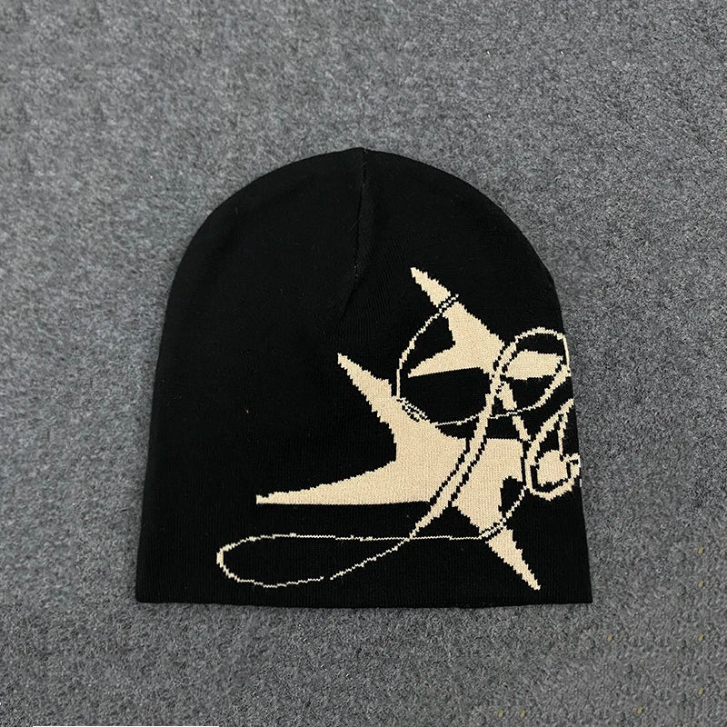 Trendy Jacquard Knitted Hat Autumn Winter Outdoor