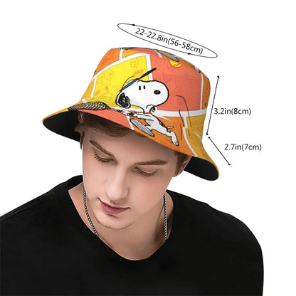 Women Men Bucket Hat Snoopys Play Tennis Summer Beach Hatwear Lightweight