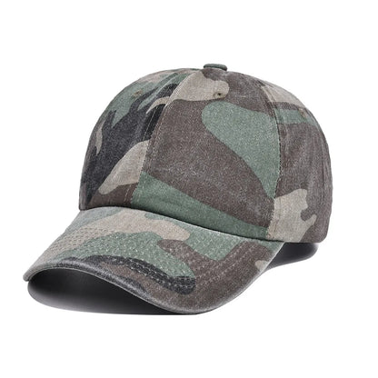 Unisex Hiking Camouflage Tactics Baseball Cap Leaves Jungle Hat Unstructured Panel Soft Top Sun Baseball Cap