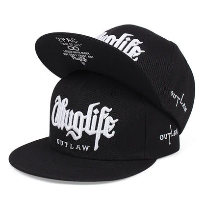 Fashion Fastball Cap Thuglife Embroidery Hiphop Baseball Cap