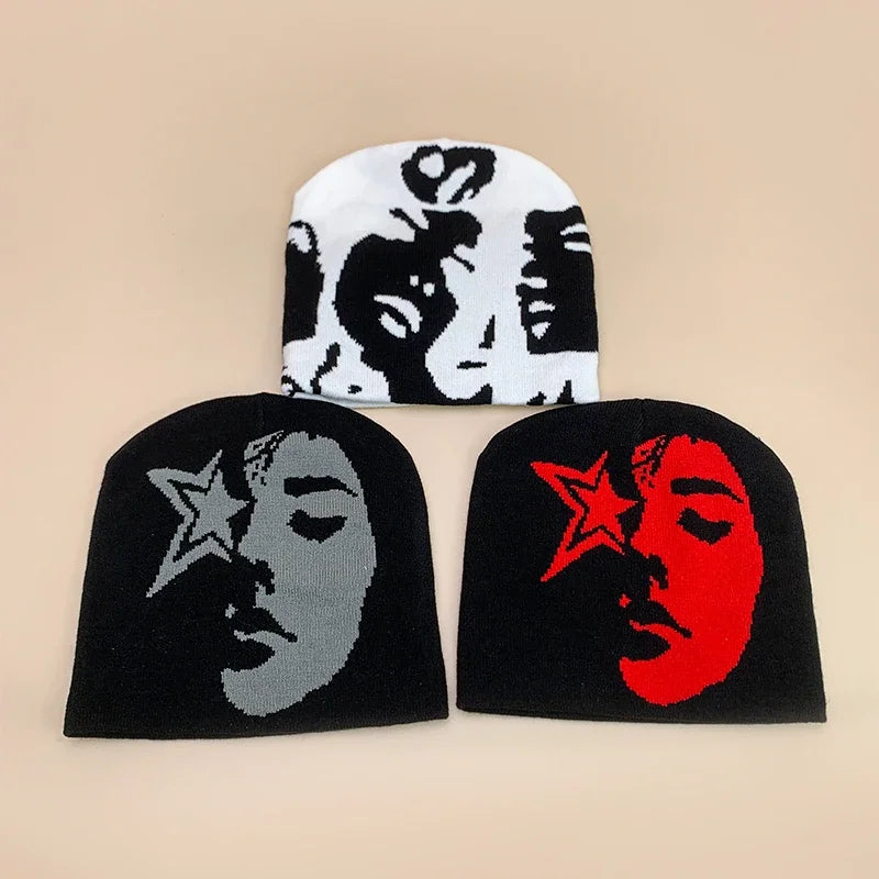 European Style Niche Face Wool Knitted Hats Autumn And Winter