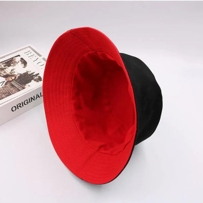 Double-Sided Bucket Hat for Women Men Summer Wide-brim Fisherman Cap