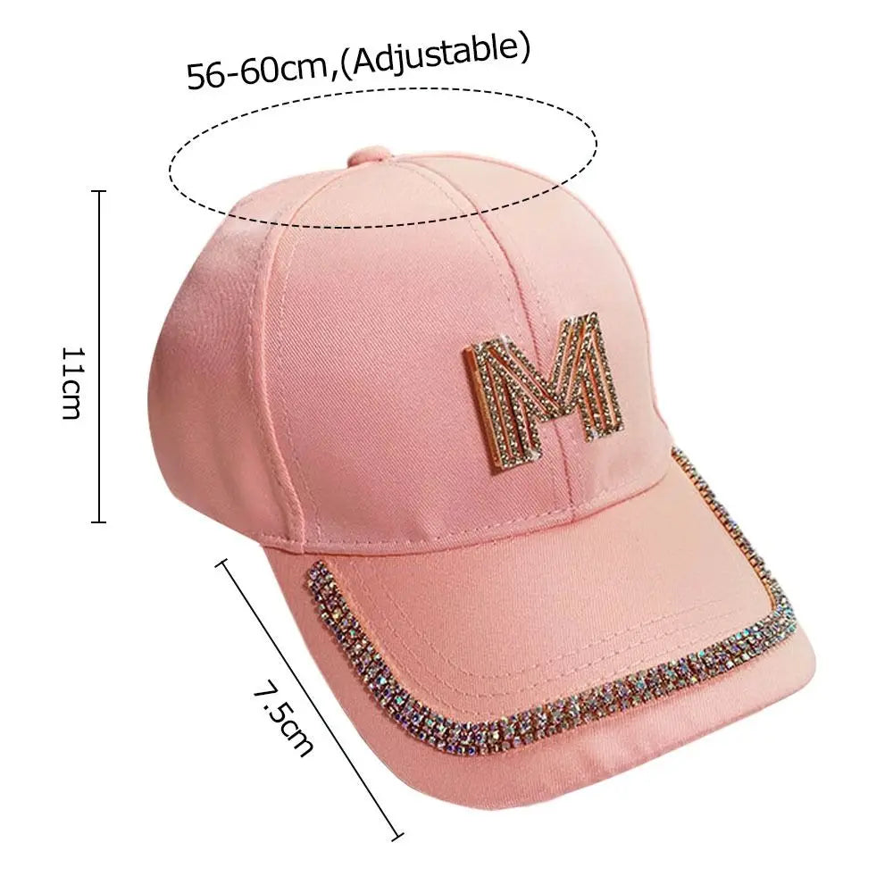 Adjustable Snapback Rhinestones Baseball Caps