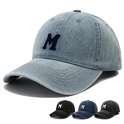 High Quality Korean Style Washed Denim Baseball Cap