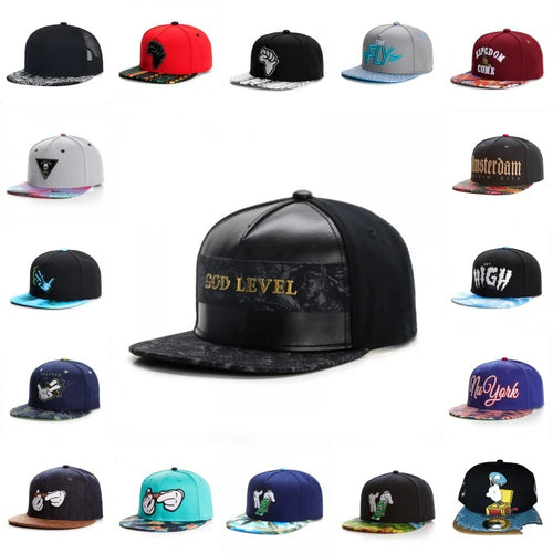 Fashio Brand Leather Cap Baseball Cap Letter Embroidery Hip Hop
