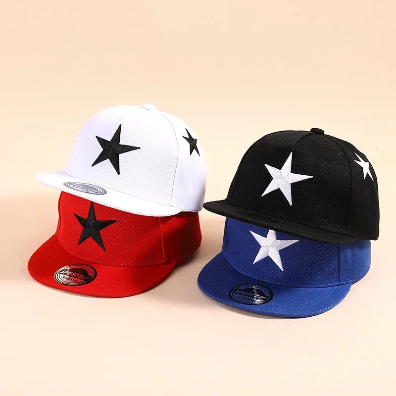Children Five-pointed Star Embroidery Baseball Caps