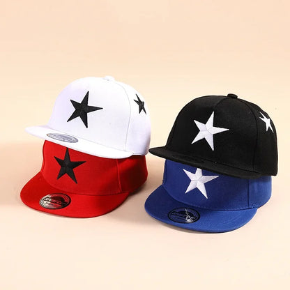 Children Five-pointed Star Embroidery Baseball Caps