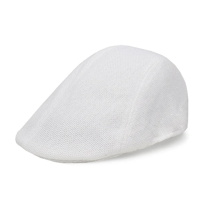 Cotton And Linen Solid Color Thin Beret Sports Hat Fashion Hat Breathable Hat