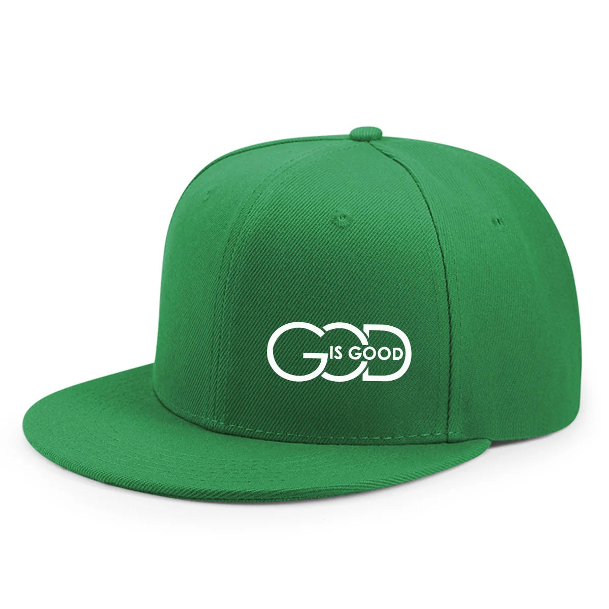 Unisex Adjustable Baseball Cap Street Flat Brim Hat Printed God Is Good Casual Headwear Men And Women