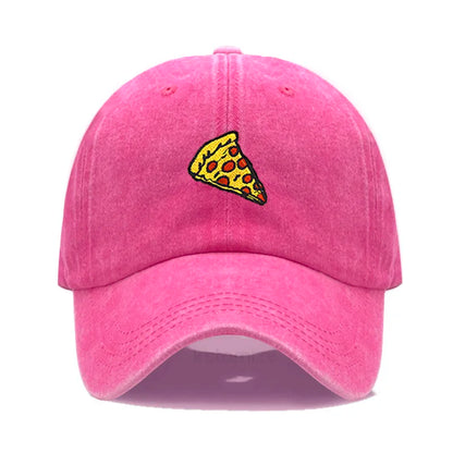 Pizza Embroidered Baseball Cap For Women Men
