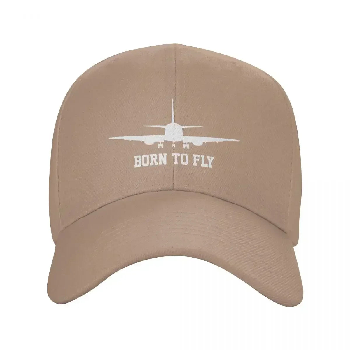 Born To Fly Airplane Baseball Cap Outdoor Women Men's