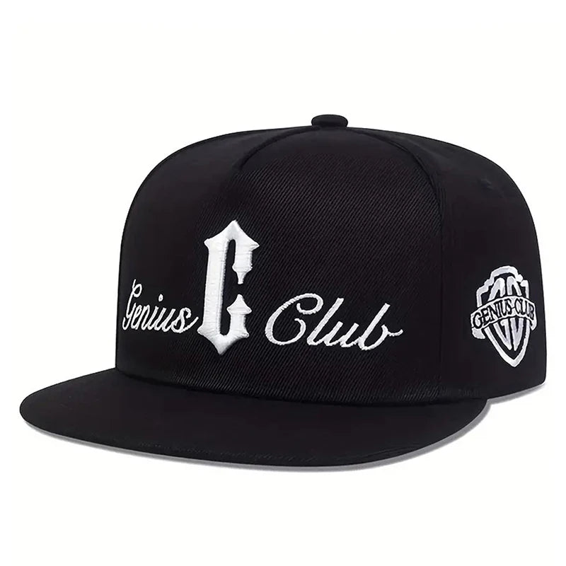 Flat Edge Hat Genius Club Embroidered Hip Hop Hat