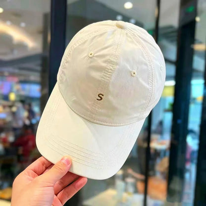 Korean Style Simple S Letter Embroidery Baseball Cap