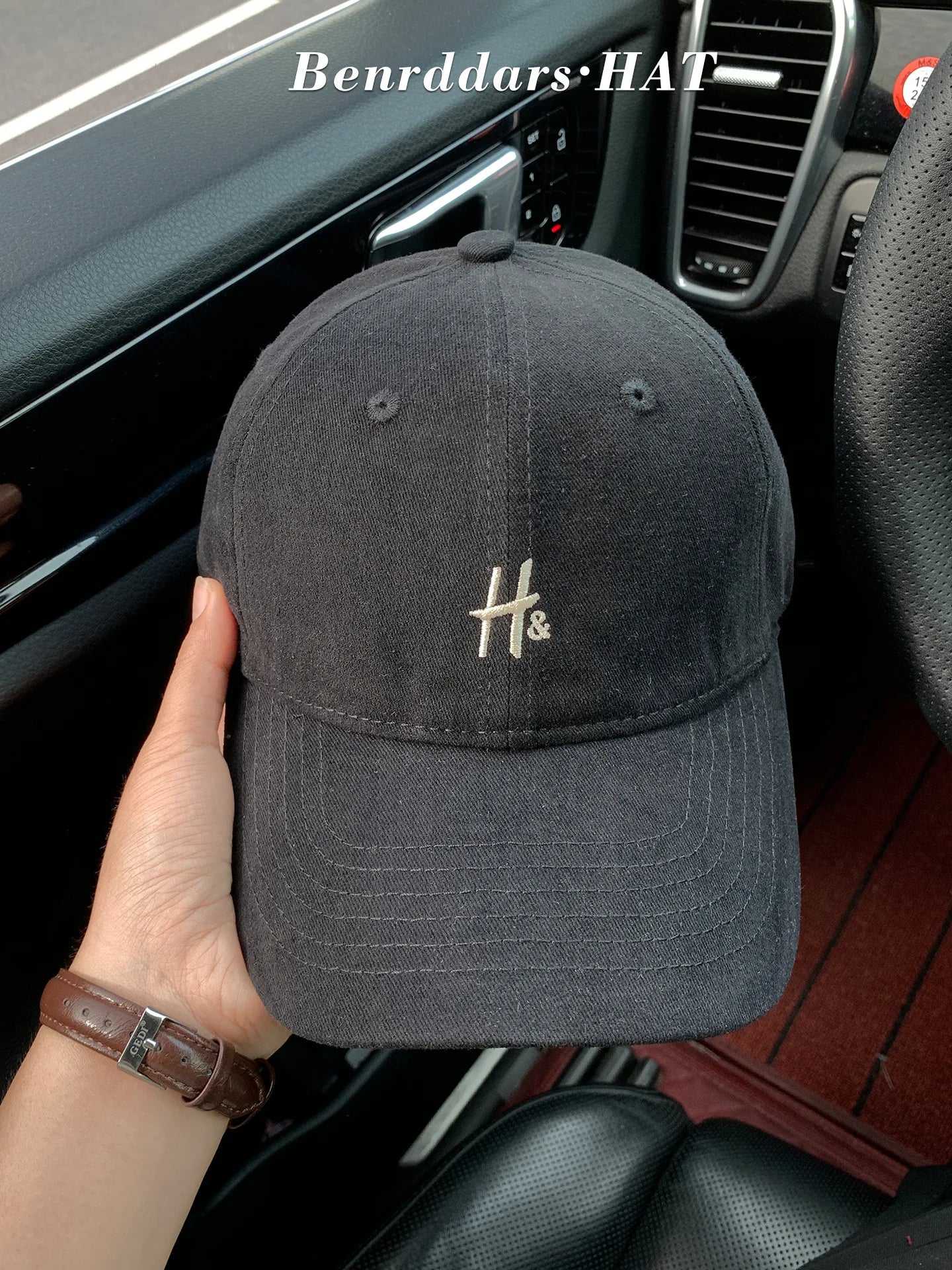 Korean Style RH Letter Embroidery Baseball Cap