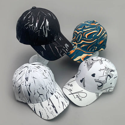 New Streetwear Kpop Striped Love Men Women Baseball Hats