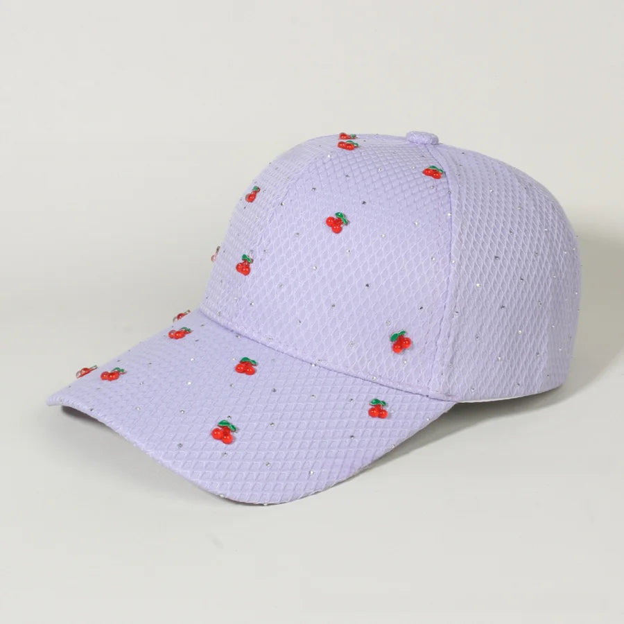 Mesh-Like Rhinestone Baseball Cap