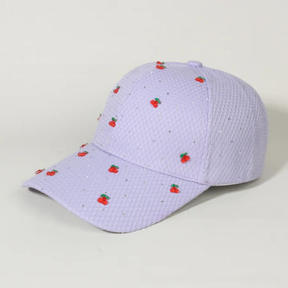Mesh-Like Rhinestone Baseball Cap