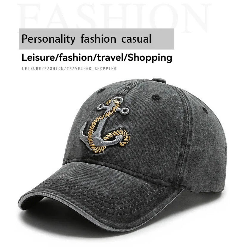 Hat Men Spring Summer Trend Embroidered Cowboy Baseball Hat Duck Tongue Hat Outdoor Travel Sunshade Hat