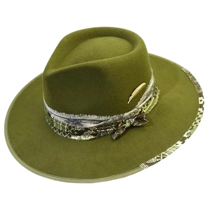 Fedoras Felt Hats Men Actors Perform Hat Homburg Panama Props Western Party Caps