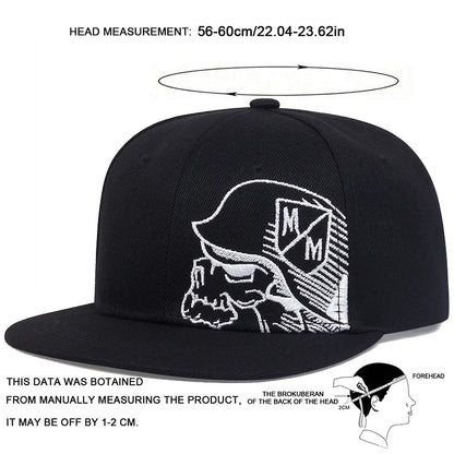 Unisex Skeleton Embroidery Baseball Cap Women Outdoor