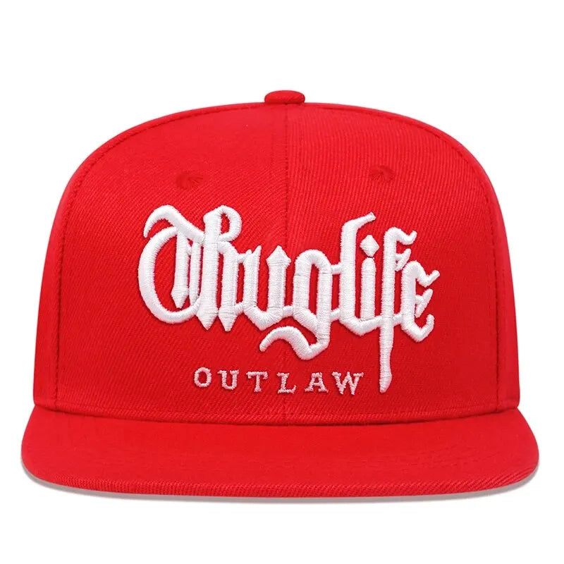 Fashion Fastball Cap Thug Life Embroidery Hip Hop Baseball Cap