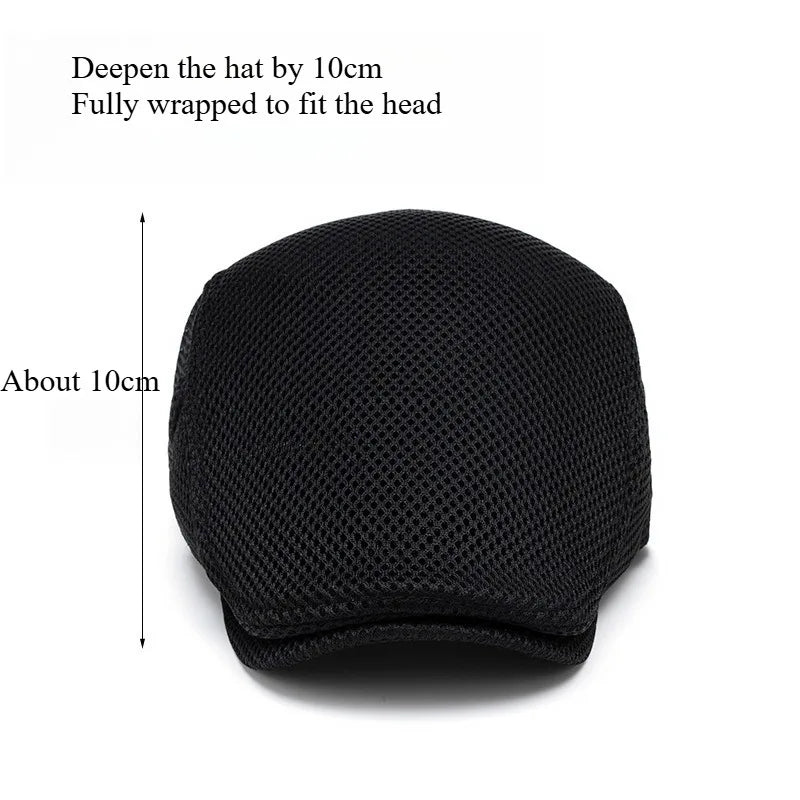 Perforated Mesh Bucket Hat Breathable Beret Women's Korean Style