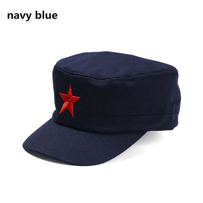 Classic Men Military Caps Men's Women's Fitted Baseball Caps Red Star
