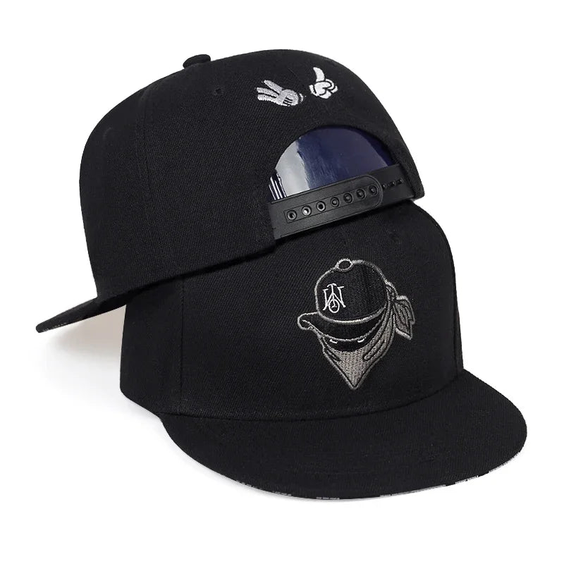 Unisex Masked Embroidery Hip-hop Hats Spring Autumn