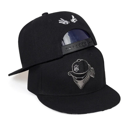 Unisex Masked Embroidery Hip-hop Hats Spring Autumn