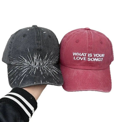 Kpop 3 Styles Washed Cotton Baseball Cap