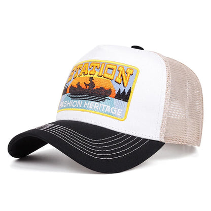 Fashionable Creative Baseball Hat Station Small Boat Embroidery Baseball Cap