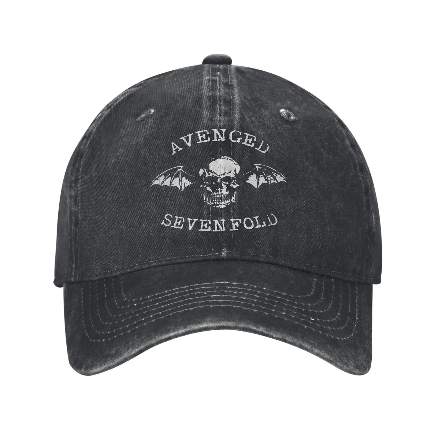 Unisex Vintage Avenged Sevenfold Printed Hats Vintage Distressed Denim